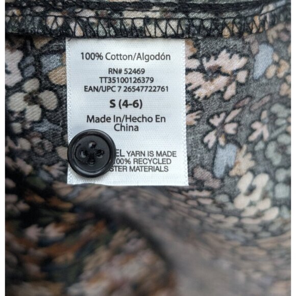 Time and Tru Women's Top Size S 4-6 Blue Floral Bohemian NEW - Picture 10 of 14